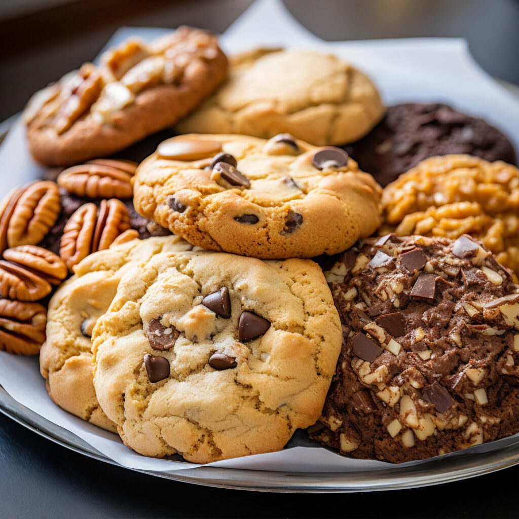 delicious chocolate chip cookies arrangement